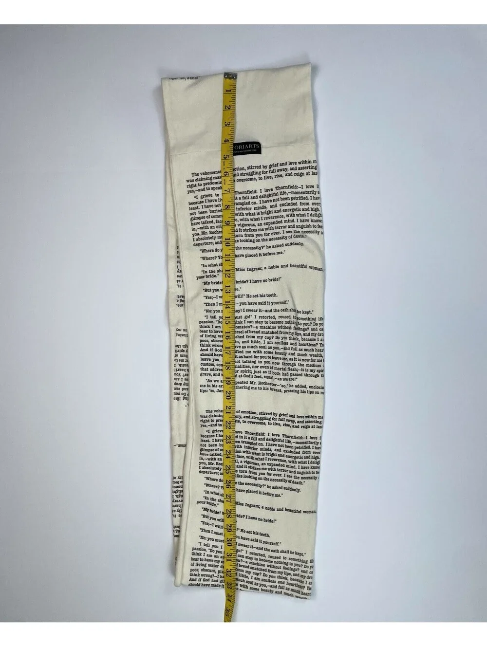 Storiarts Jane Eyre Book Scarf Literary Infinity Jersey Knit Cream